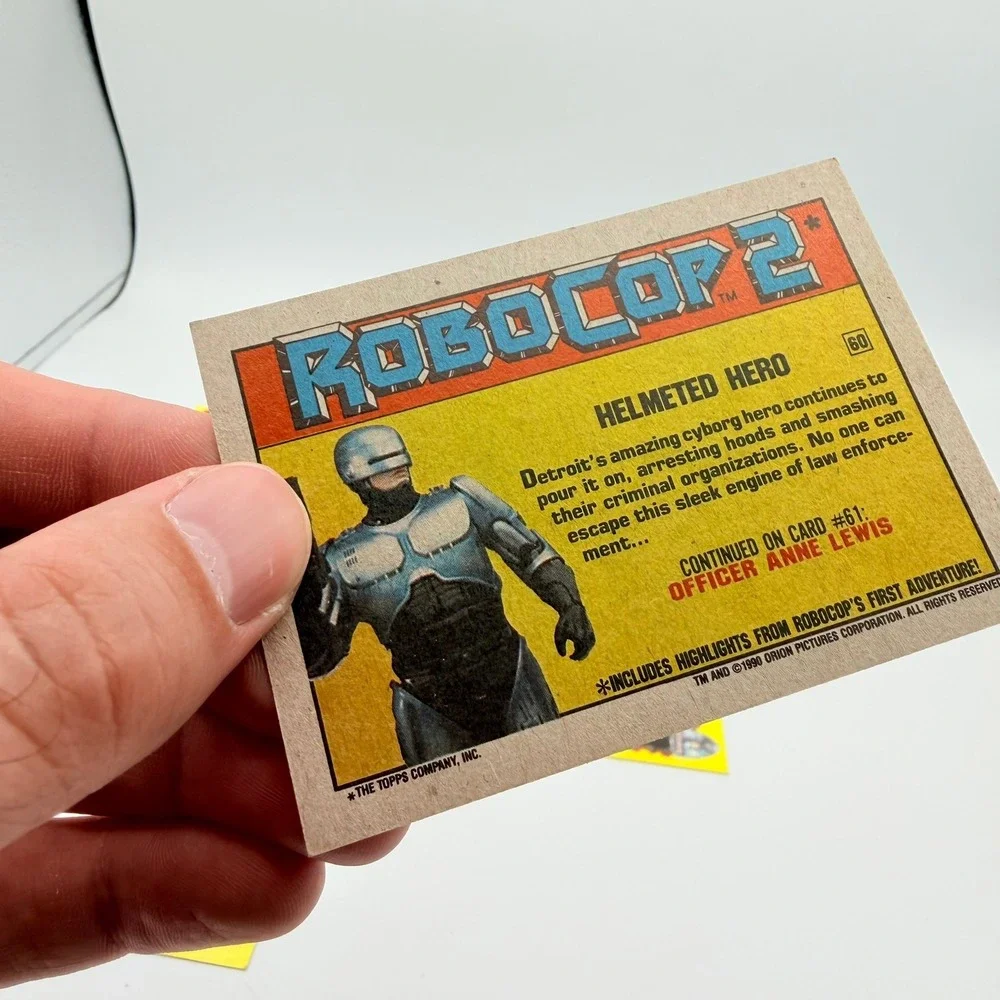 Topps RoboCop 2 Trading Cards Unisex OS Yellow Excellent 1990 Movie Lot of 10